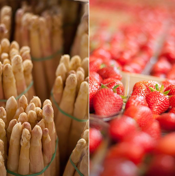 Le Gargantua | Asparagus & fresh strawberries from Lavardac Market